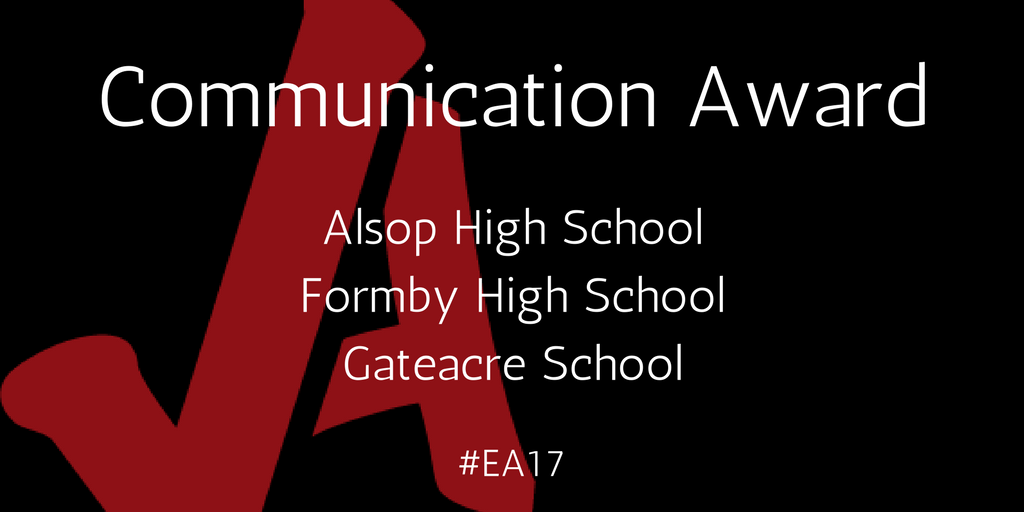 EducateAwards's tweet photo. .@AlsopHighSch @FormbyHigh @GateacreSchool are in the shortlist for our Communication Award, sponsored by @Foundry_Agency - congrats! #EA17 https://t.co/ARM0HU1v3K