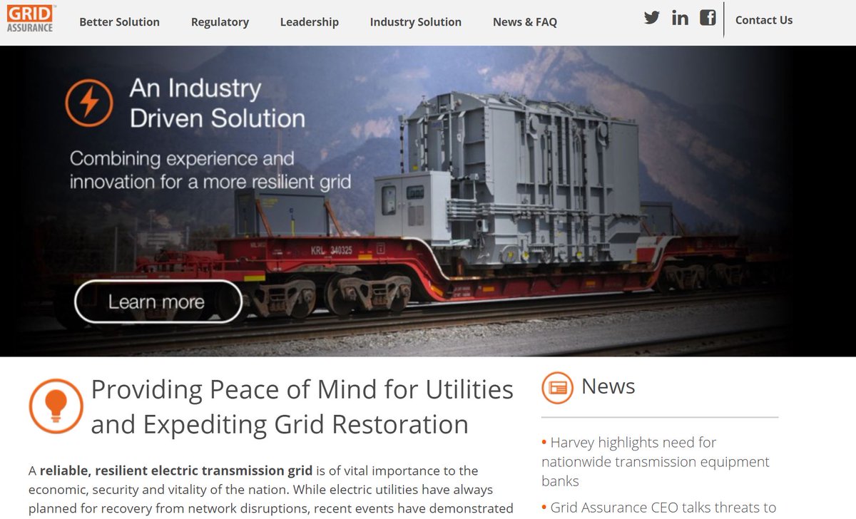 Grid_Assurance's tweet photo. The industry-led, cost-effective #GridRestoration solution after #HILFevents is pleased to share our new website! https://t.co/Wh5r9au3FN https://t.co/aZIe9P3G0s