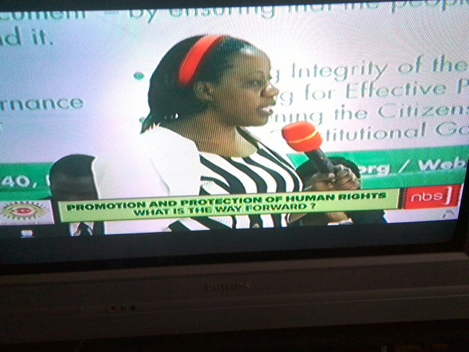 NAMATENDE2's tweet photo. DED center for constitutional governance miss Sarah bireete giving closing remarks #InterfaceDebate @ccgea1 @DGFUganda17 @OpenSocietyEA https://t.co/WFJtsd0KpB