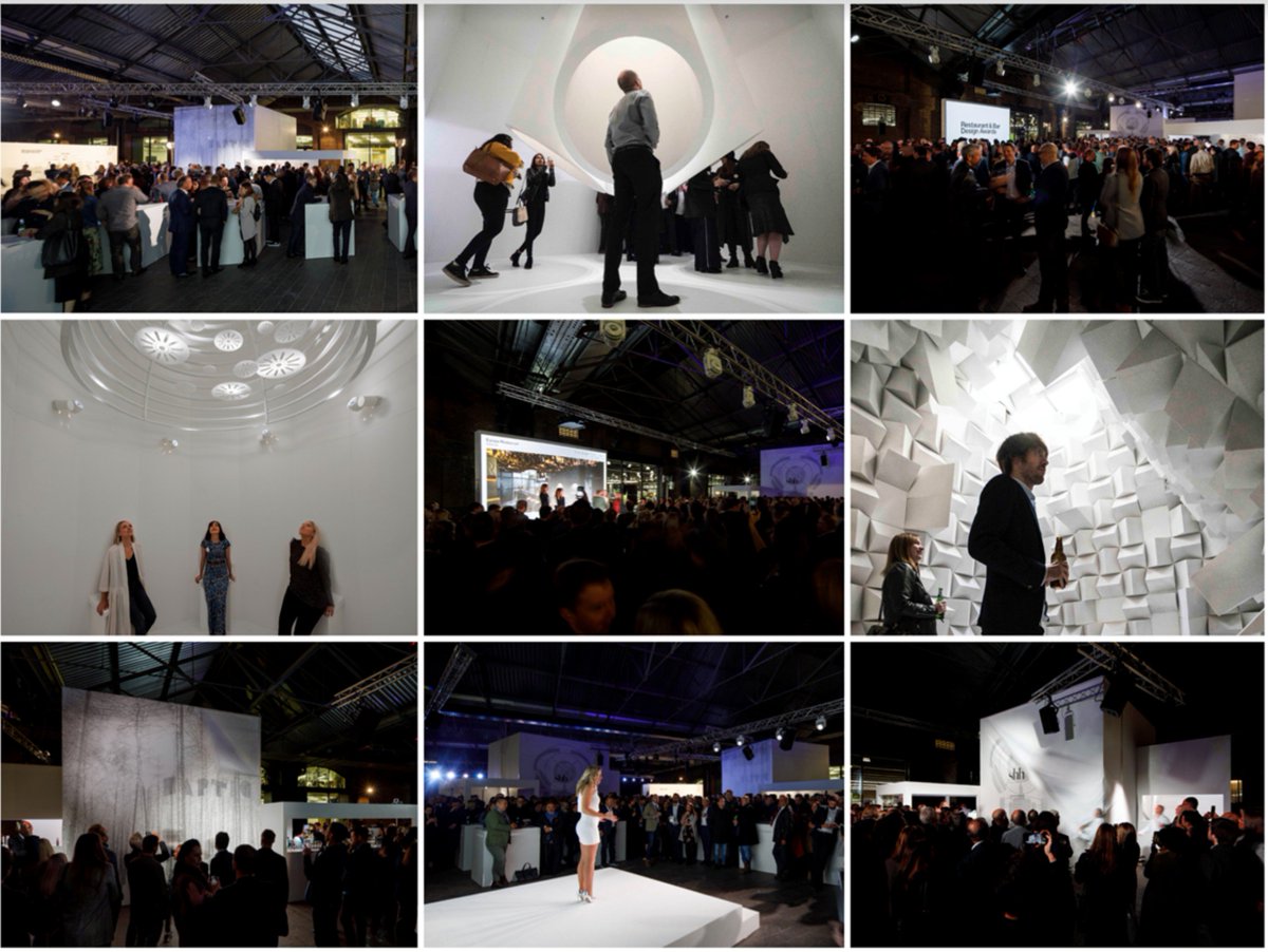 ResBarDesign's tweet photo. Great images from #RBDA2017 last night #2017soundscape Amazing set design and build partners @SHHArchitects @DesignCommand @studio_haptic https://t.co/klXhFIP90V
