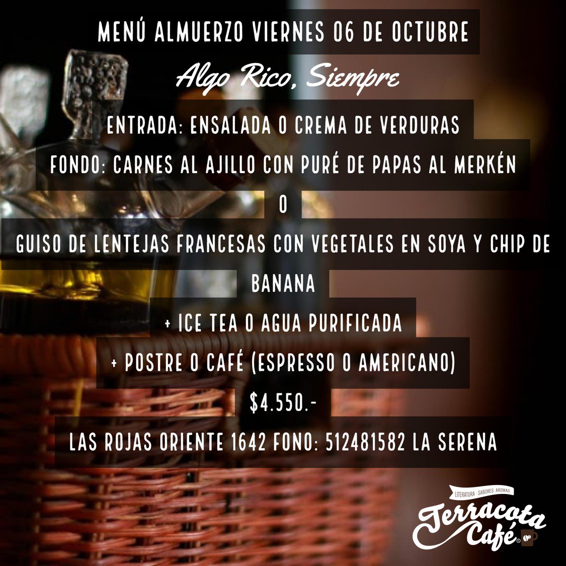 Terracotacafe's tweet photo. ¡¡HEY!!

mira que está rico nuestro almuerzo https://t.co/T5IBSQLlXq