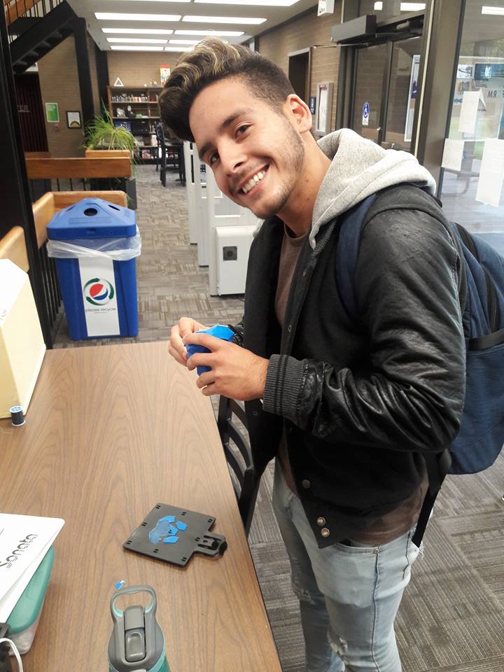 DC3STEMprogram's tweet image. Got a chance to use the 3D printer in the LRC last night at our meeting! So cool! The finished product: a Bulbasaur that holds a plant! 🐊