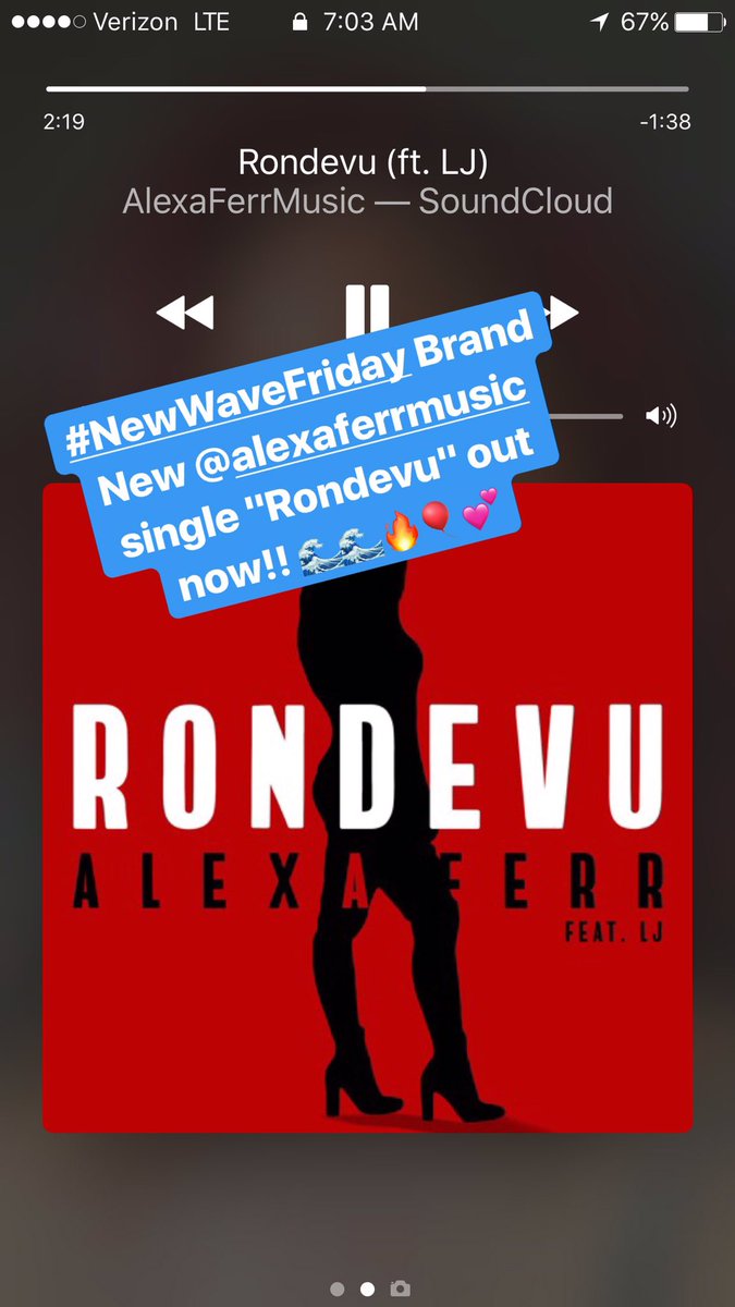 ZachyMorris's tweet photo. Hey @AlexaFerrMusic new single #Rondevu 🔥🔥🌊💕 https://t.co/g2JEQbd9mx