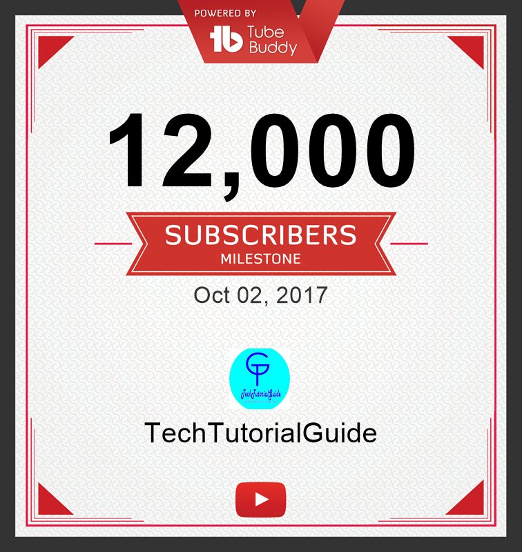 Techtutorial023's tweet image. I Would Thanks Every One Of My beloved Subscribers To Achieve This Milestone ! Thank You So Much Guys!
#Techtutorialguide