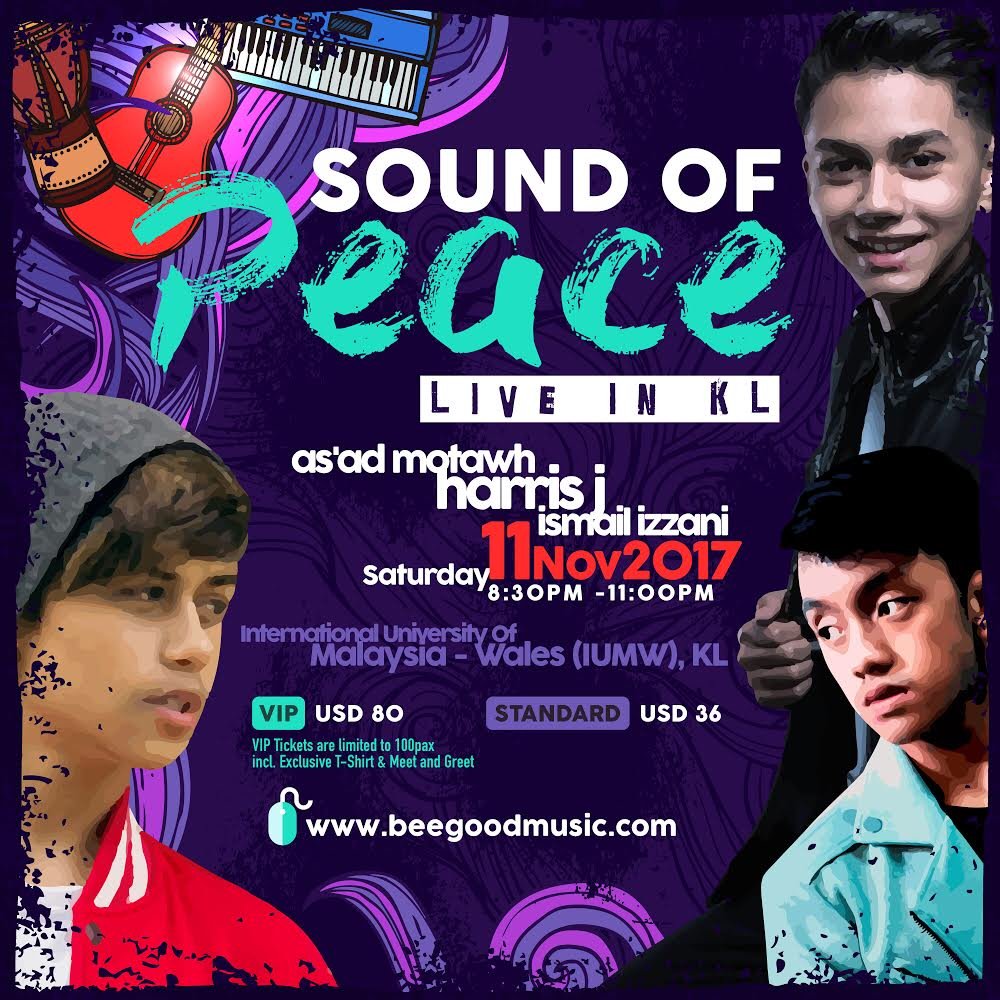 Jangan lepaskan peluang untuk saksikan mEreka, Dapatkan segera tiket korang di beegoodmusic.com #soundofpeaceliveinkl