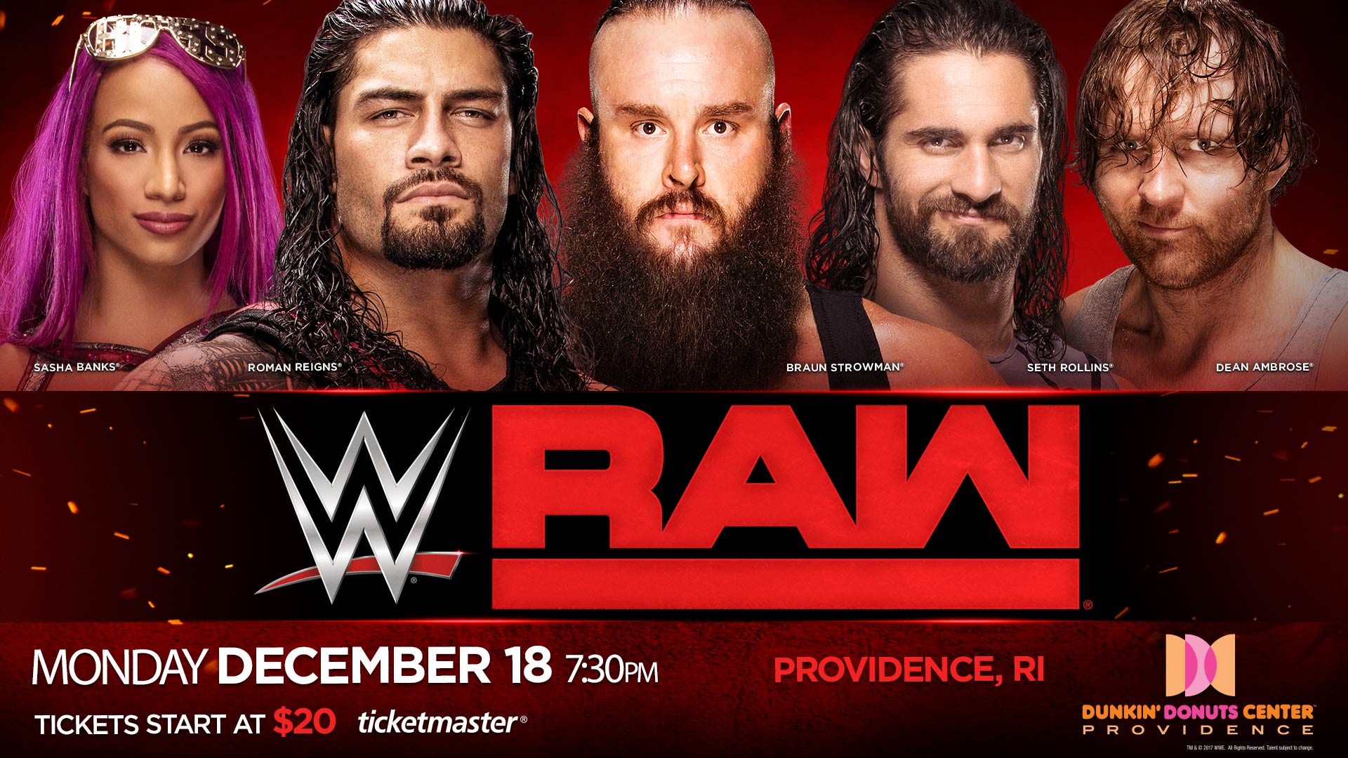 Dunkin Donuts Center on Twitter "It's Friyay and WWE Monday Night