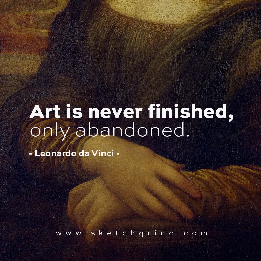 sketchgrind's tweet photo. Wise words from #DaVinci. Art is never done, it is never complete. It can always be refined.

#sketchgrind #portraitdrawing #art #sketch https://t.co/NedZE5wOxn