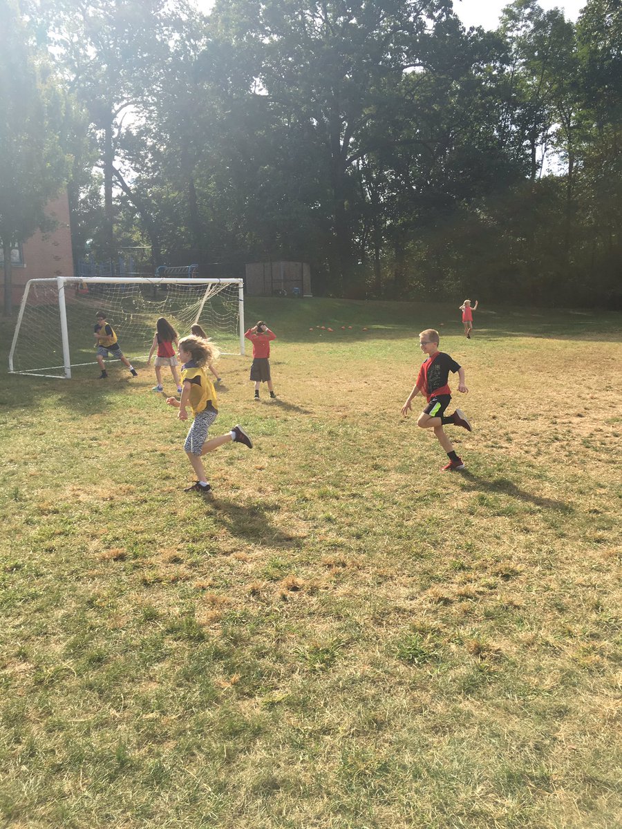 Jamestown working on teamwork, strategy, cooperation all while getting a good cardiovascular workout in. <a href="/JamestownAPS/">Jamestown Elementary</a>