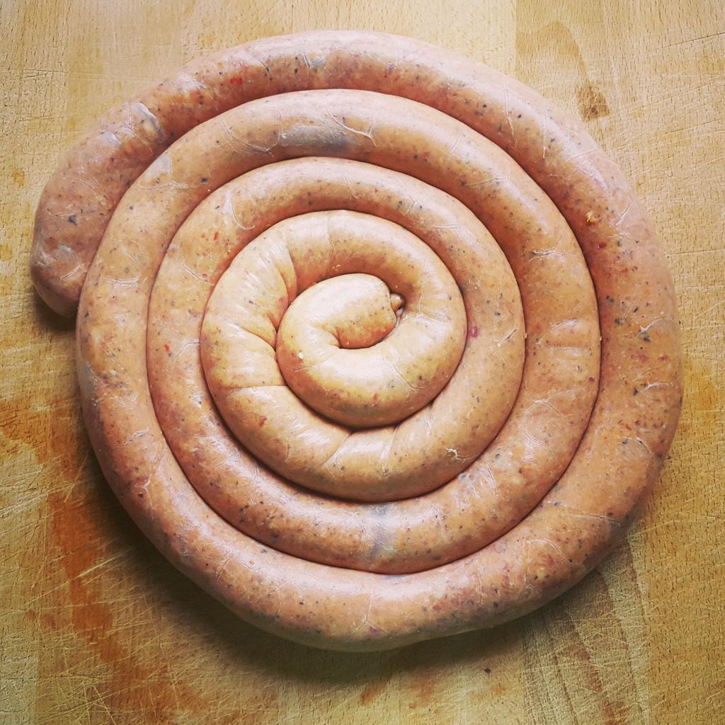 Boxing_Hare's tweet photo. Well I think we can say we've mastered Italian sausage making! Available now on our special 'Dolce Perla' with Roquito chilli pearls &amp; basil https://t.co/vwoeo4R5mz