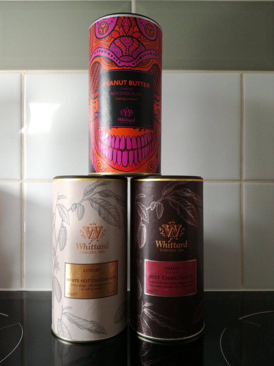 OnlyWayIsCoffee's tweet photo. New additions for Autumn.#warmup  #chillihotchocolate #whitehotchocolate #Peanutbutterhotchocolate. #coffee https://t.co/1qop95iMhL