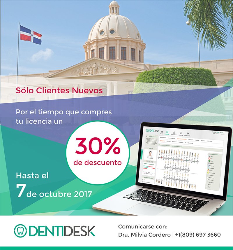 dentidesk's tweet photo. #CONAOD #AOD Adquiere DENTIDESK durante el congreso y aprovecha el 30% de descuento https://t.co/U4Q21a1n92