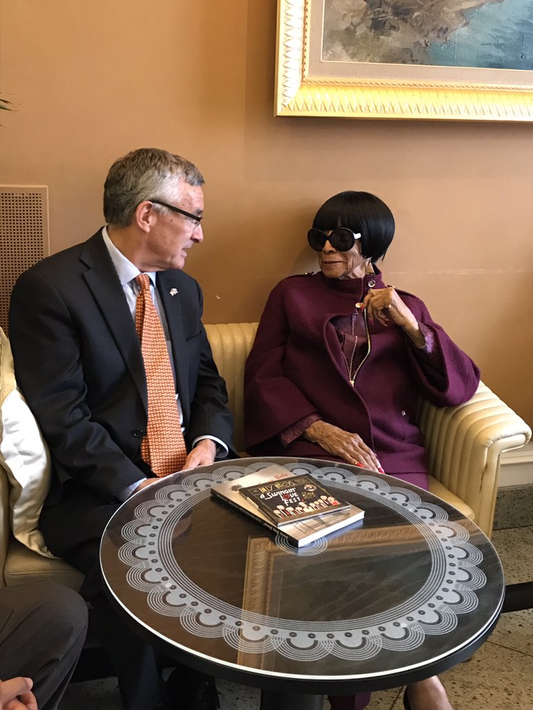 Great fun to meet the wonderful Norma Miller, living legend &amp; queen of swing. So pleased @USEmbassySLO can support her visit to #Slovenia