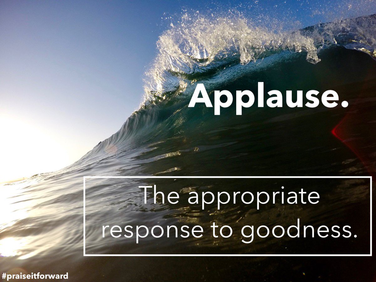 PraiseForward's tweet photo. Applaud with claps, smiles, notes, emails or kind words! Who can you offer applause to today? #praiseprogress #recognition https://t.co/9ThabCJ6v2