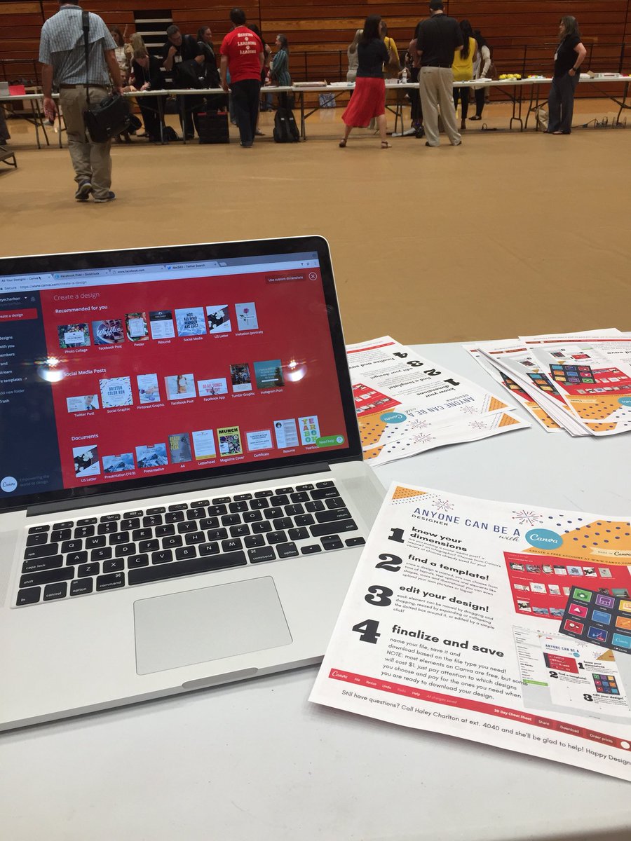 haleyecharlton's tweet photo. Showing our teachers at @DPSschools the awesome features of @canva for our #DPS3D3 professional development event! https://t.co/Khw9vxvz58