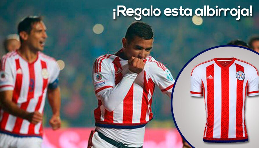 ¡Regalo esta camiseta oficial para alentar a la <a href="/Albirroja/">Selección Paraguaya</a>!🇵🇾 Dale RT y ya participas. Sorteo martes 10