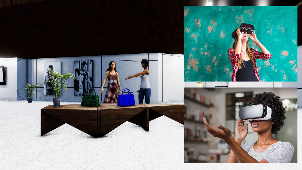 EventualVR's tweet photo. Retailers, what if you could bridge the gap between #instore &amp; #ecommerce? We make shared #VirtualReality shopping possible! #VR #socialVR https://t.co/uuzdVQNU73