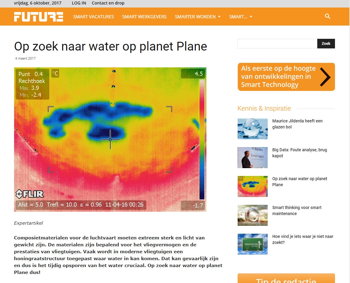#Futur3 lanceert artikel over #thermografie bij #vliegtuigen, uiteraard met de ervaringen van <a href="/warmtebeelden/">thermografie.nl</a> 
futur3.nl/thermografie-o…