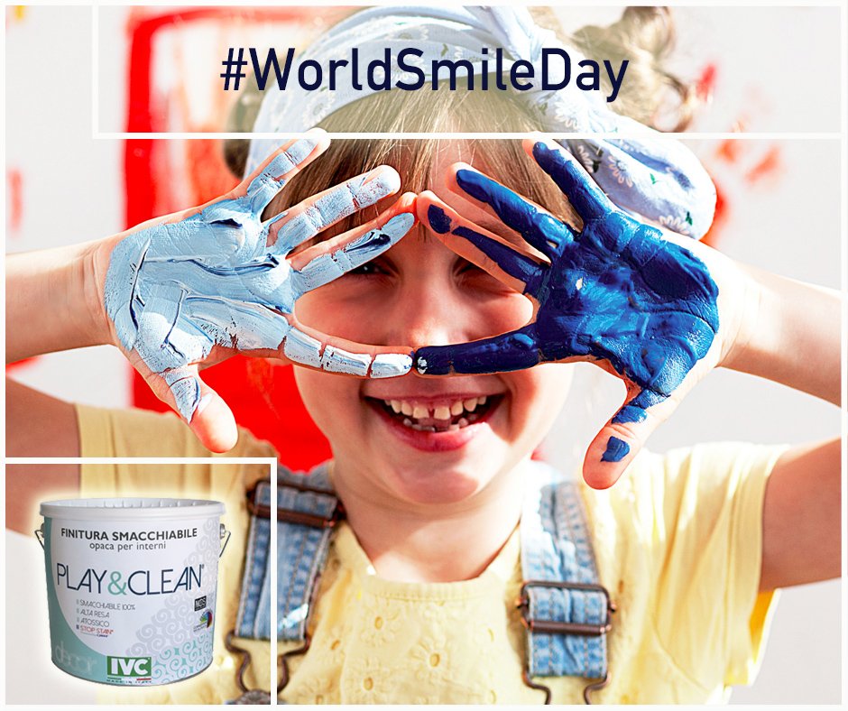 WorkInColors's tweet photo. Per la #giornatamondialedelsorriso lasciamo che i più piccoli si divertano con i #colori e la creatività! p.s. pulire tutto sarà più facile: https://t.co/fOyR4m2j5k 😉 https://t.co/CNTzTg36iy