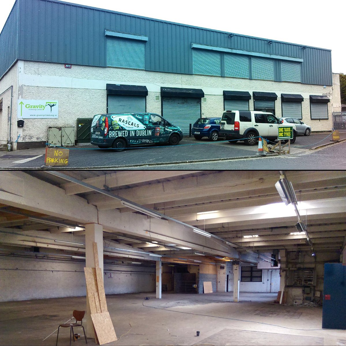 RascalsBrewing's tweet photo. FRIDAY NEWS! We have secured new premises for our BREWERY in INCHICORE! Will offer TOURS + have a TAPROOM on site. Next to LUAS! Before pic! https://t.co/iFwmCT6qK5