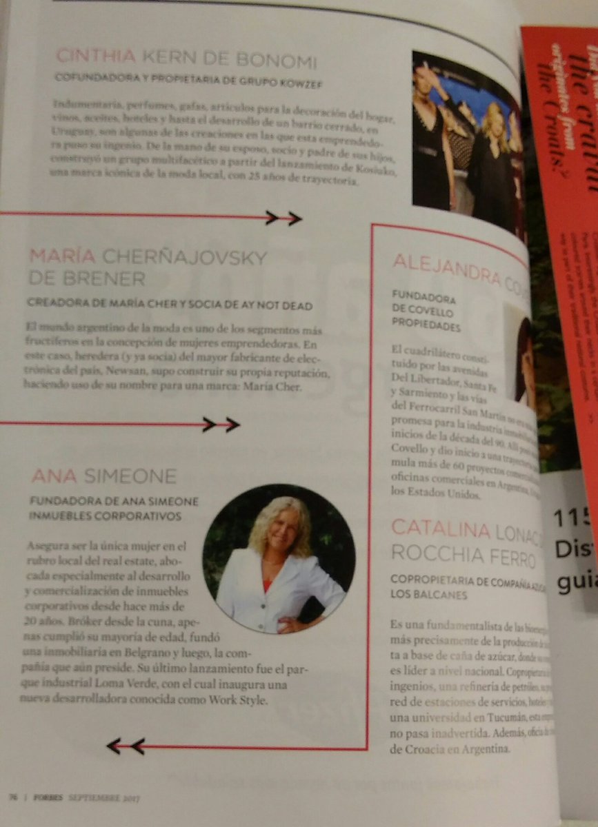 Josecitors's tweet photo. @ForbesArgOK en su edición de Septiembre incluye en su #ForbesRanking a @CatalinaLonac 💪 https://t.co/f6oSChqBwg