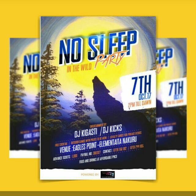 uba_wilson's tweet photo. Turn up! 
Tickets go at Kes. 1,000/=
Paybill: 300327
Contact: 0726150192
#NoSleepInTheWild https://t.co/sN8b7g6mZa