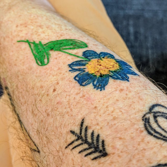 Parents Get Tattoos of Children's Artwork and It's Adorable