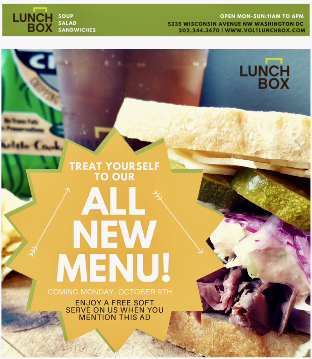 All new Menu Monday! Plus free soft serve