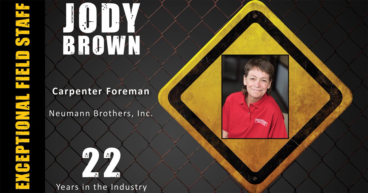 MBIsince1912's tweet photo. Congratulations to Jody of Neumann Brothers, Inc.! #ConstructionWeek17 #ExceptionalFieldStaff https://t.co/wgqJxXEkZ8