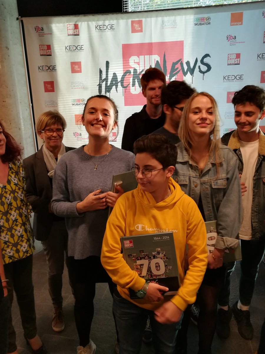 xavierhollandts's tweet photo. Bravo aussi à gavévif, coup de coeur du jury ! #hackanews @sudouest https://t.co/wtnINe6fiV