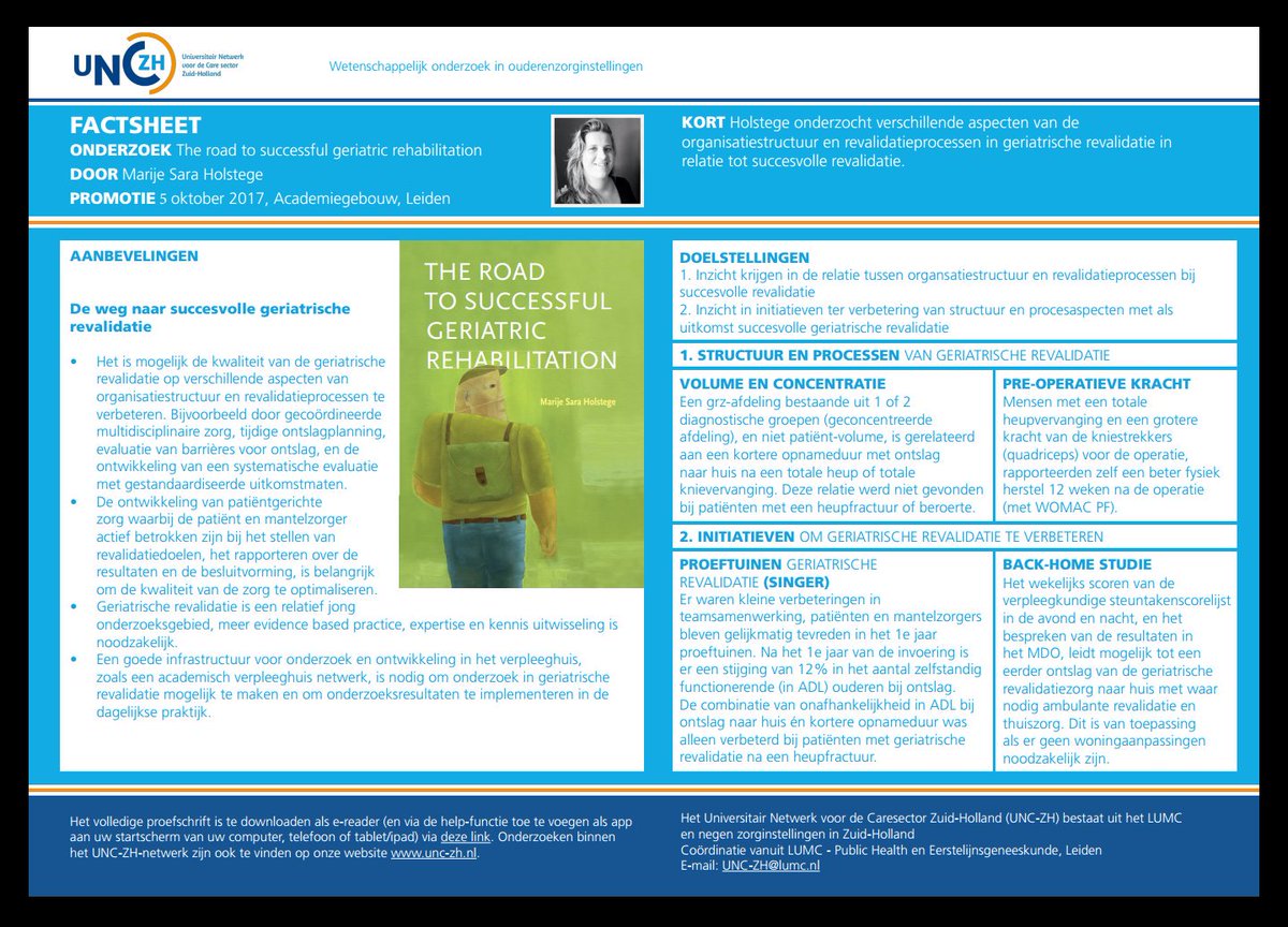 Factsheet met aanbevelingen en resultaten van mijn proefschrift. Download via: lumc.nl/sub/9600/att/1…