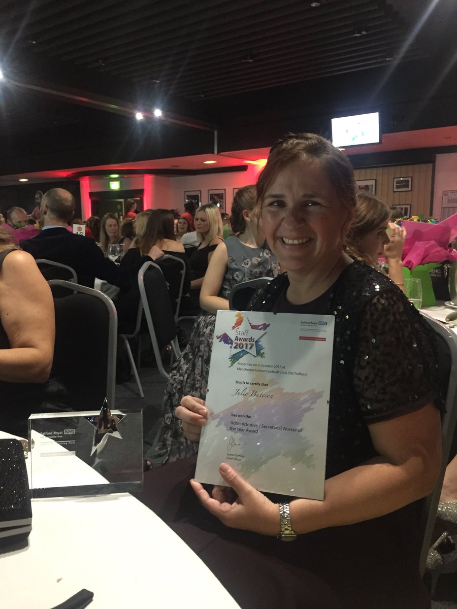 SamLedwith's tweet image. And the winner is Julie B! Cancer team are so proud of you! Well done! Xx @SalfordRoyalNHS