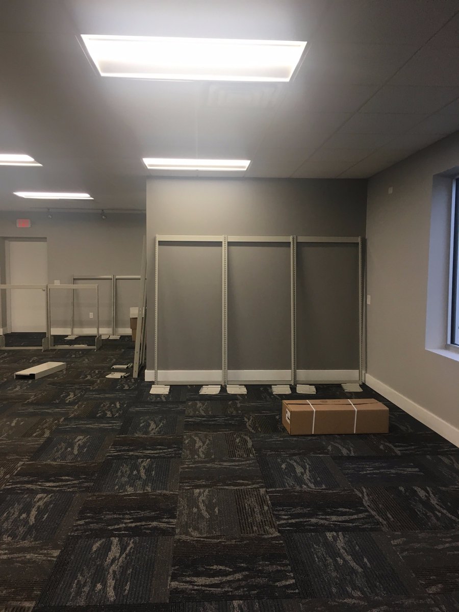 SCLSIA's tweet image. The shelving is going up at the new Walcott Branch! #Buildingyouabetterlibrary