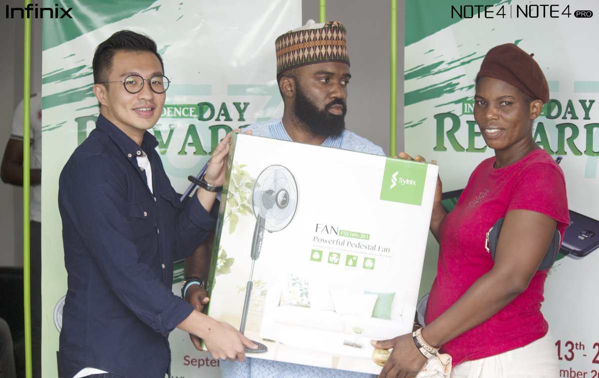 InfinixNigeria's tweet photo. We presented winnings to winners of the Independence Day Giveaway raffle at our office today. https://t.co/6QYb48Hg2S