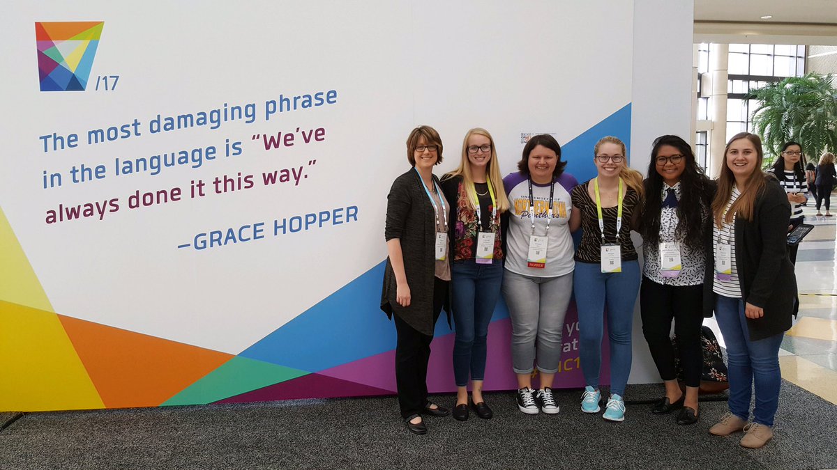 UNI_WiC's tweet photo. University of Northern Iowa WiC attending this year's #GHC17 https://t.co/IKhqgDO9wG