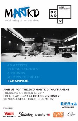 _martkd's tweet image. Next week we are back at it again @ocaduniversity for our 2nd annual Art on Sneaker Competition. Come show support!!!