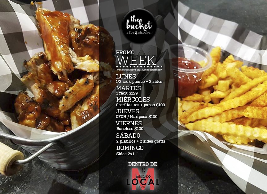 TheBucketRC's tweet photo. Ven a probar unas ricas costillas, estamos en @CdSatelite pregunta por la PROMO WEEK https://t.co/py621aCC1p
