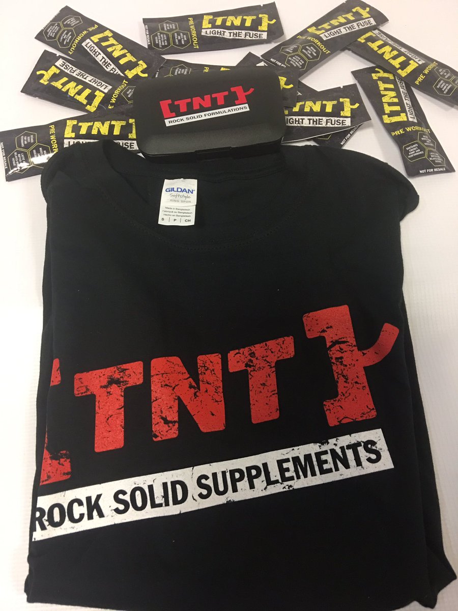 UF4ULeeds's tweet photo. Freebie Friday prize giveaway is TNT t-shirt, pill box &amp; 10 x preworkout sachets to lucky who likes, comments &amp; shares #tntsupplements #uf4u https://t.co/mzeLA575RQ