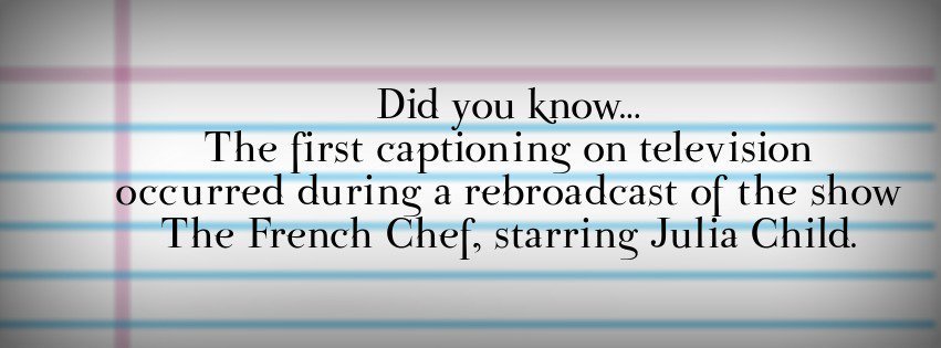 NewDayCaption's tweet photo. Fun Fact Friday #CC #ClosedCaptioning #Caption #FridayFun https://t.co/BFm8AaXu64