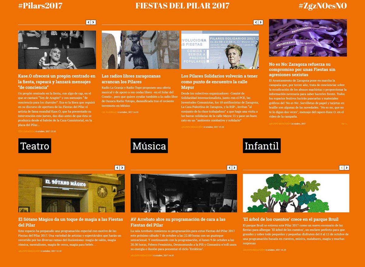 Este viernes comienzan los actos de #Pilares2017 y el sábado el pregón oficial. Toda la info en AraInfo: arainfo.org/category/espec…