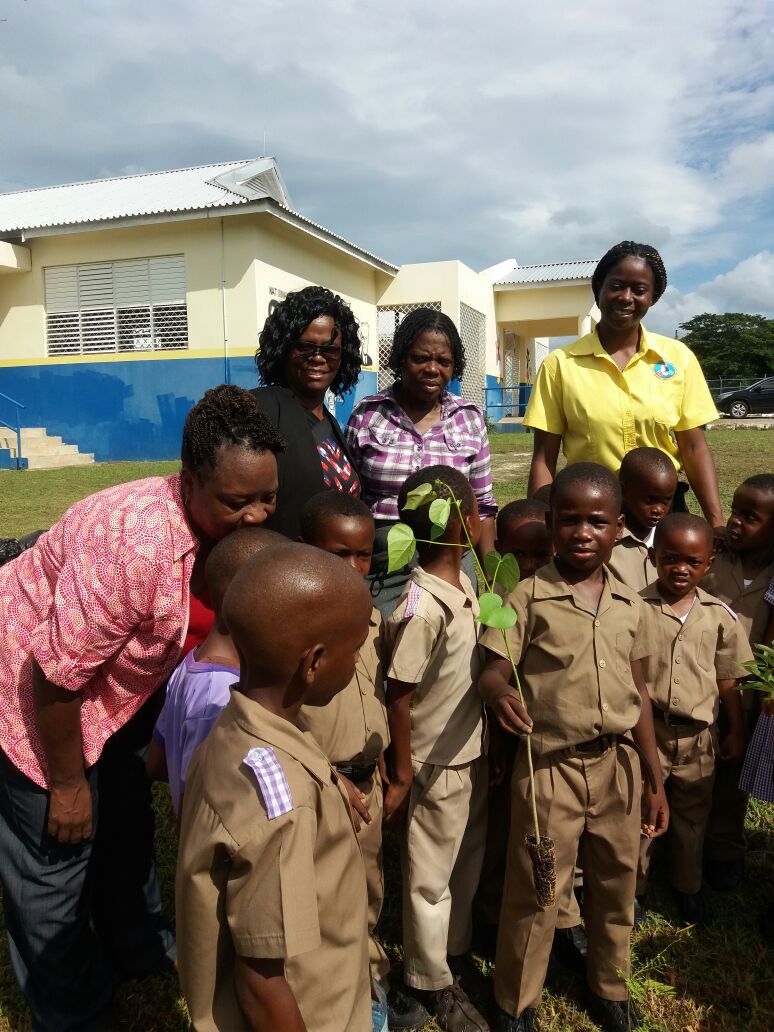 ECCJA's tweet photo. Middlesex Infant School #treeplantingexercise #NationalTreePlantingDay @tkmsingh @ForestryDeptJa @karlenedesland1 #NTPD2017 #KeepKidsCool https://t.co/iNVGYQfbUO