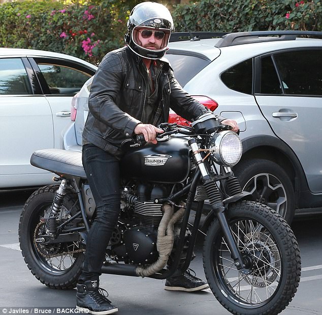 CTXmotoworks's tweet photo. Any guesses who this Hollywood star is spotted on a Triumph Scrambler? https://t.co/Q5at2oCUHO