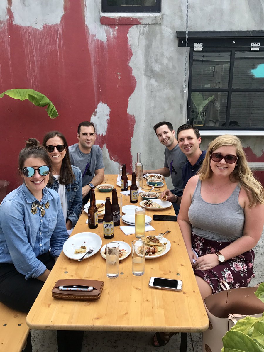 Beautiful day with friends on the patio. Tacos, beers, &amp; margaritas! #charleston #working #lunch #outdoor #seating #weekend #fun