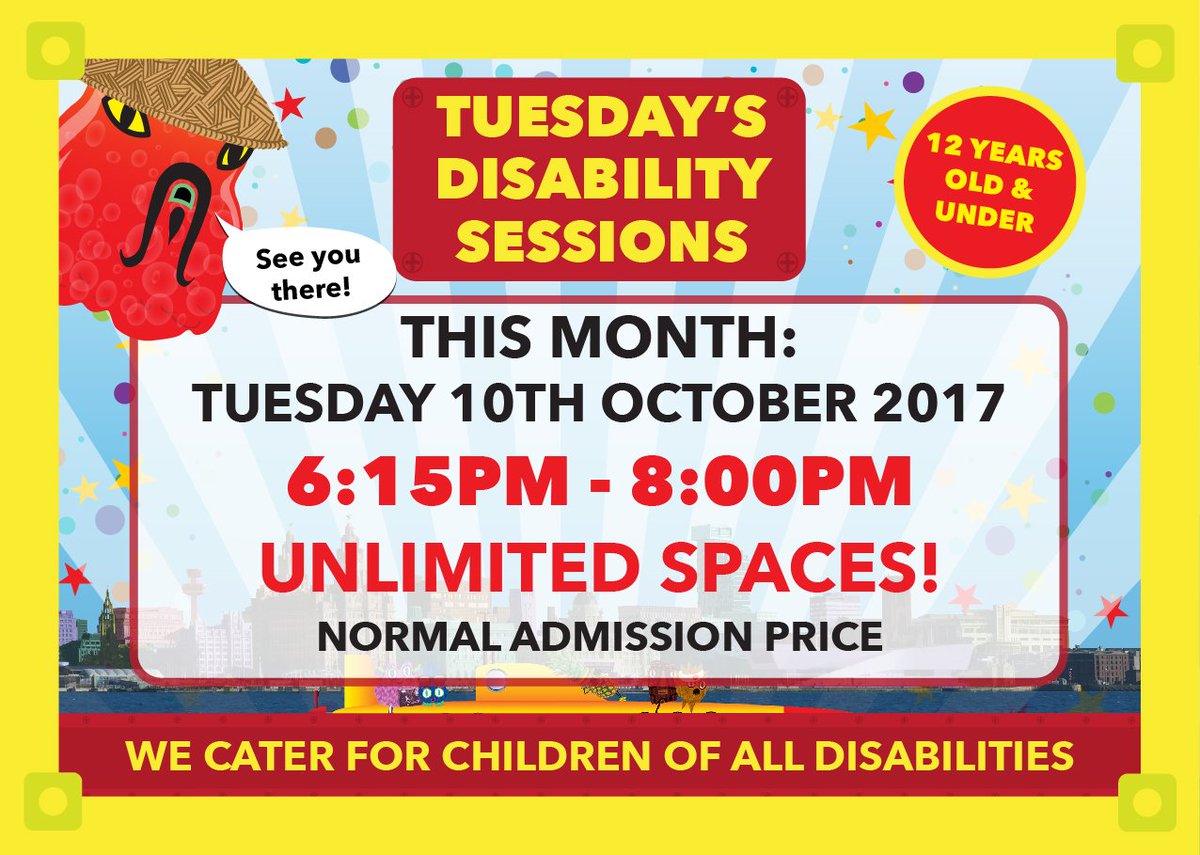 yellowsubplay's tweet photo. Our next #Disabilitysession is this Tuesday from 6.15pm.
#disability #fun #kids #liverpool https://t.co/BXfG9hqIIf