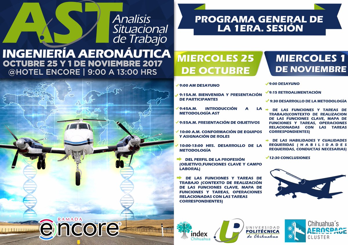 AeroClusterChih's tweet photo. La Universidad Politécnica en conjunto con el Clúster Aeroespacial e Index, actualizarán la retícula de la carrera en Ing. Aeronáutica. https://t.co/V4QEdyflL7