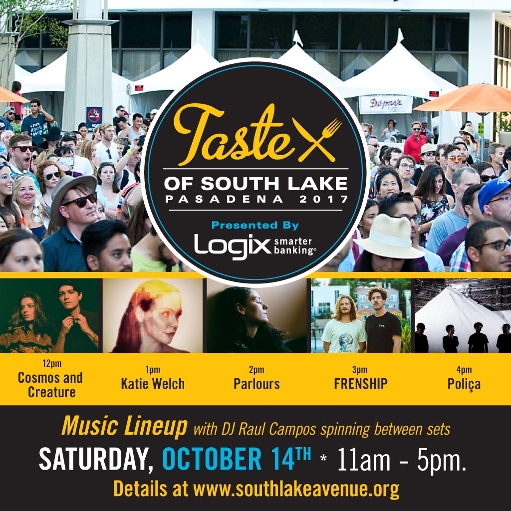 SouthLakeAvenue's tweet photo. SAT, OCT 14: #TasteOfSouthLake from 11a-5p! #LiveMusic #CookingDemos #food
Details: https://t.co/uDoriJiDgw 
#Pasadena #SouthLakeAvenue https://t.co/fcquAbjMgK