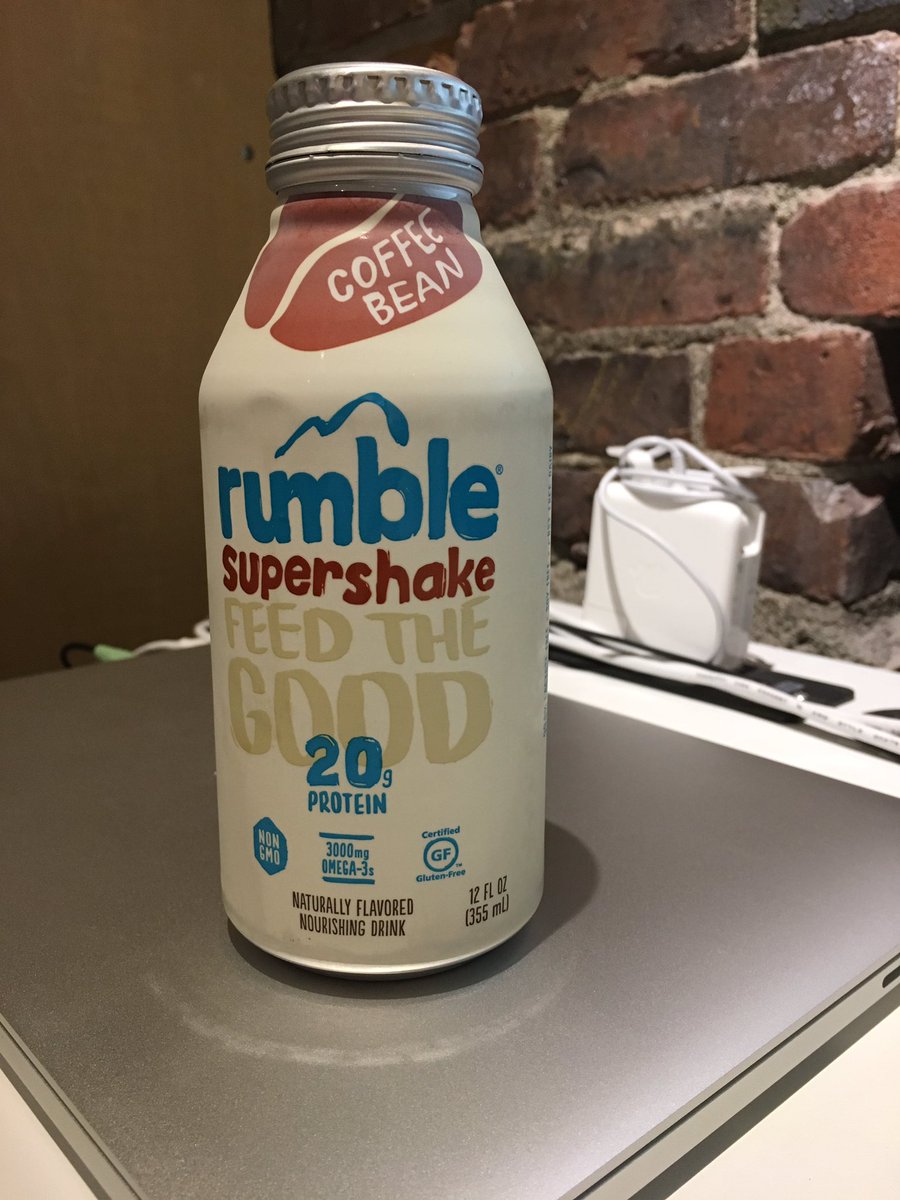 Thank you <a href="/drinkrumble/">Rumble Supershake</a> for keeping us balanced and energized this morning. <a href="/VIATEC/">VIATEC</a> #proteinshake