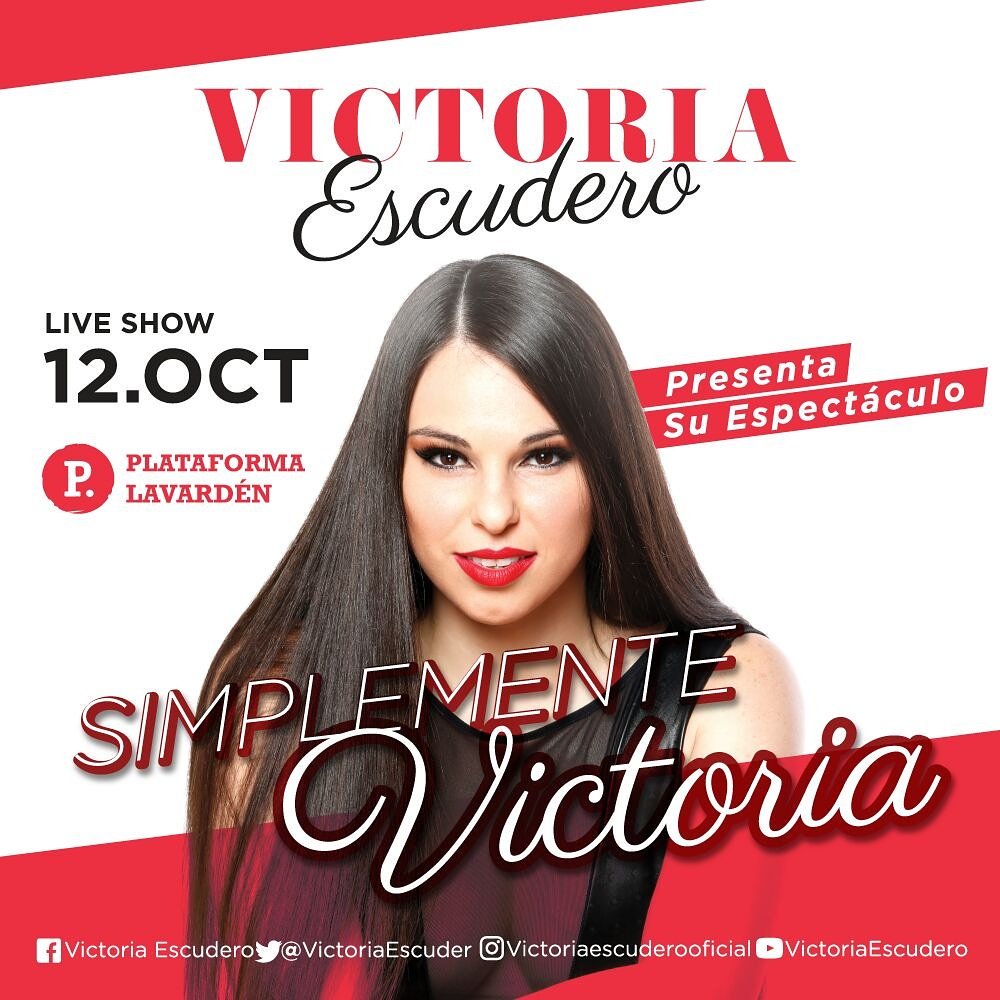 VictoriaEscuder's tweet photo. ⏳6 días para la gran noche🎙️🎶 #SimplementeVictoria en @plataformaLVDN
12 de octubre 21hs! Entradas a la venta en boleterías del Teatro! https://t.co/7lW93smgAv