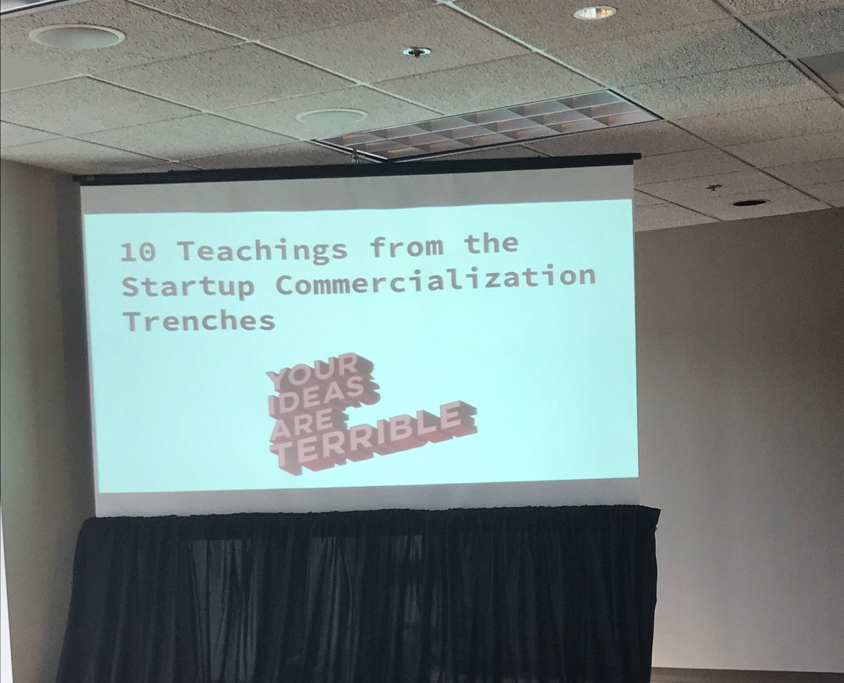 About to learn from @CarieDavis2, Partner at Your Ideas Are Terrible, about connecting entrepreneurs w/ enterprises.