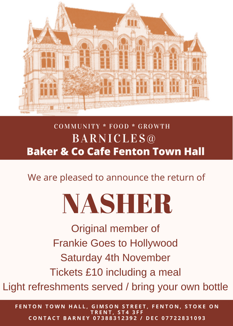 takaraalf's tweet photo. Tickets available for @babylonpink as he returns to @FentonTownHall #barnicles #sot2021 #stokesoundsgreat https://t.co/JaPDCiy5Ib https://t.co/pOXVNJNPOX