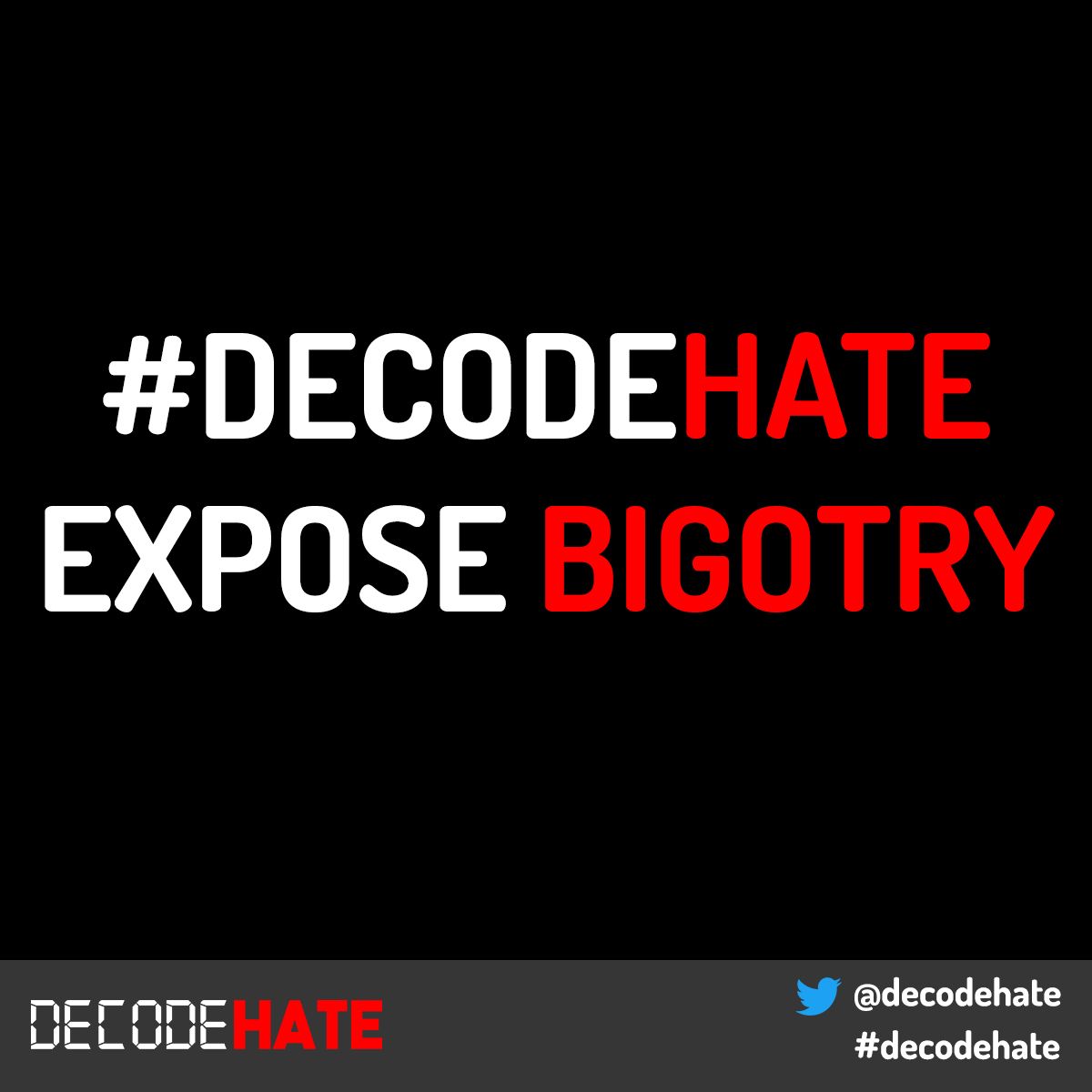 decodehate's tweet photo. With hate on the rise we've pulled together MUST NEED resources to #DecodeHate https://t.co/NiylYSHxxQ from @splcenter @bridgeinit @amprog https://t.co/cf5s8m7P4B
